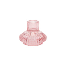 Load image into Gallery viewer, Boho Small Ribbed Glass Candle Holders