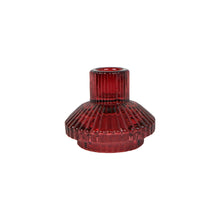 Load image into Gallery viewer, Boho Small Ribbed Glass Candle Holders