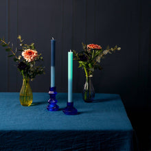 Load image into Gallery viewer, Boho Small Ribbed Glass Candle Holders