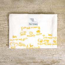 Load image into Gallery viewer, Cheese Types Tea Towel