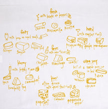 Load image into Gallery viewer, Cheese Types Tea Towel