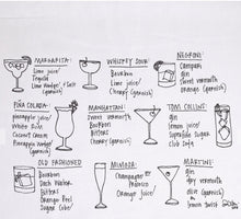 Load image into Gallery viewer, Cocktail Recipes Tea Towel