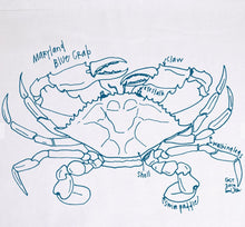 Load image into Gallery viewer, Maryland Blue Crab Tea Towel
