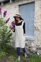 Load image into Gallery viewer, Linen Pinafore Cross-back Apron
