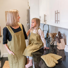 Load image into Gallery viewer, Linen Pinafore Cross-back Apron