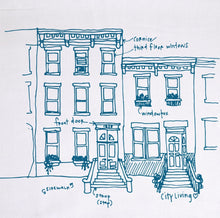 Load image into Gallery viewer, Rowhouses Tea Towel