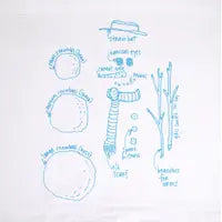 Load image into Gallery viewer, Deconstructed Snowman Tea Towel