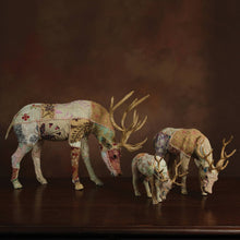 Load image into Gallery viewer, Bavarian Forest Stag Grazing 12&quot; - Sm - Beige Sari
