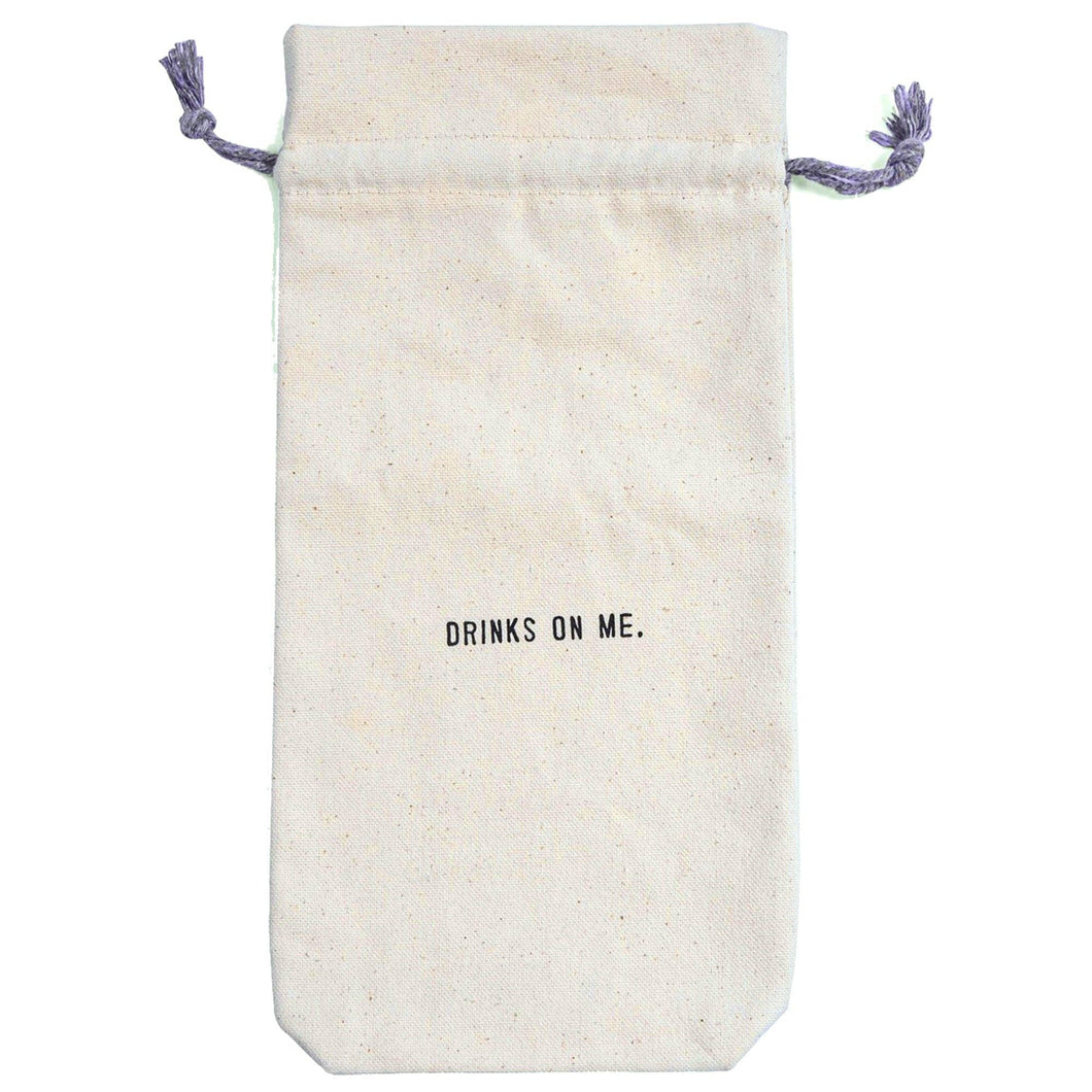 Irreverent Wine Bag - Drinks On Me Wine Bag