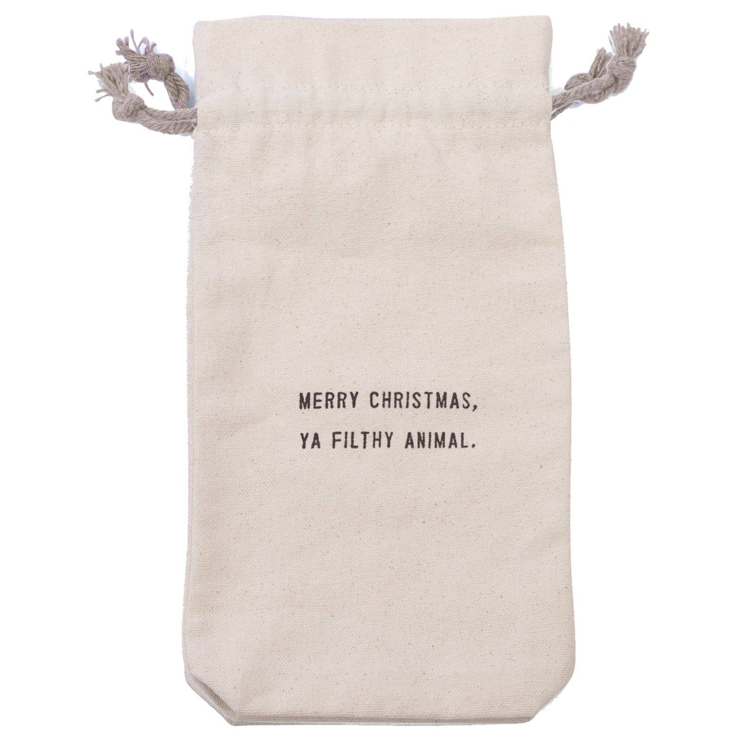 Irreverent Wine Bag - Merry Christmas Ya Filthy Animal (Seasonal)