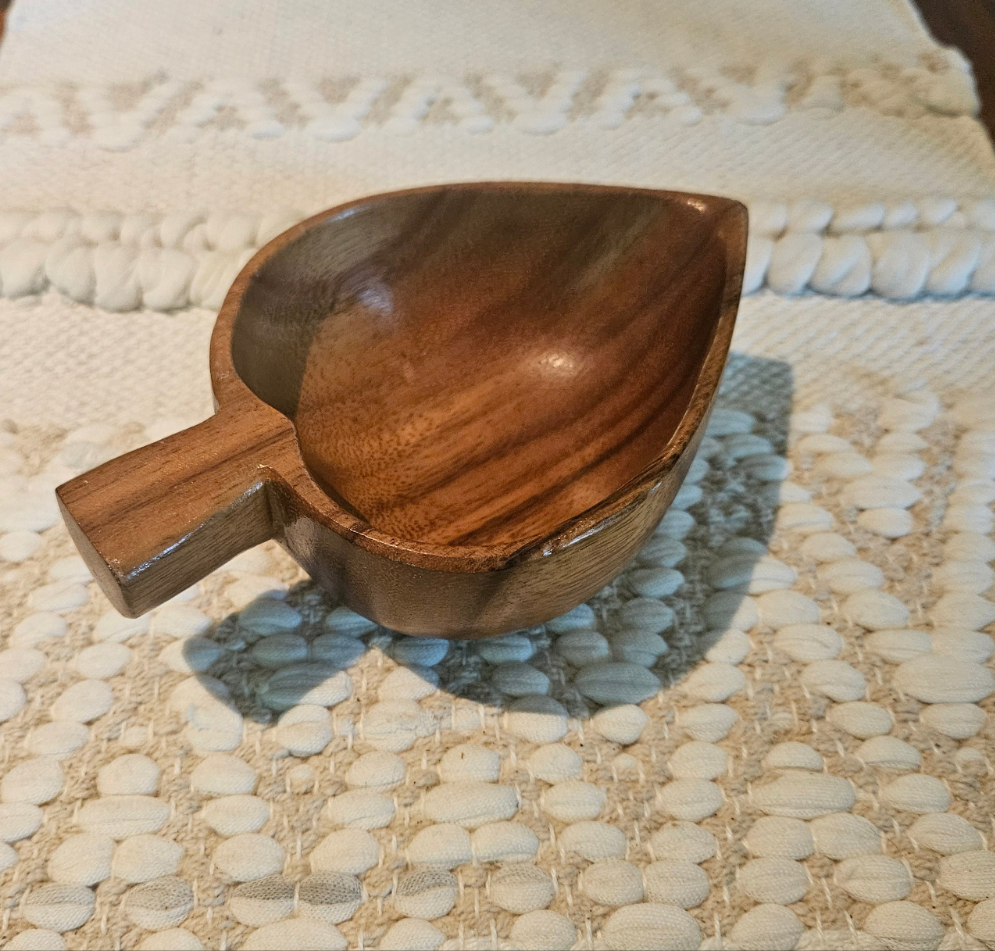 Vintage Monkey Pod Wood Spade Dish