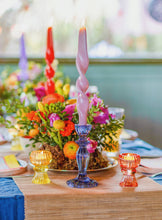 Load image into Gallery viewer, Boho Glass Stalk Candle Holders
