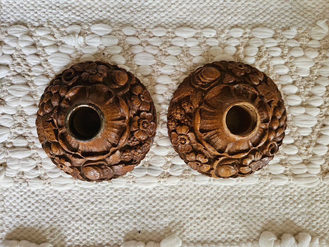 Vintage Burwood Candlestick Holders (pair)
