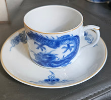 Load image into Gallery viewer, Mottahedeh Blue Dragon Flat Cups &amp; Saucers Set of 8
