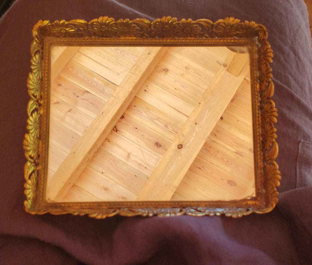 Rectangular Vintage Mirrored Tray