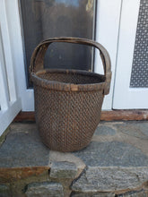 Load image into Gallery viewer, Vintage Tall Handle Rice Gathering Basket
