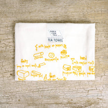 Load image into Gallery viewer, Cheese Types Tea Towel
