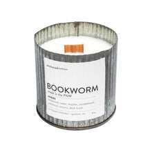 Load image into Gallery viewer, Bookworm Wood Wick Rustic Farmhouse Soy Candle: 10oz
