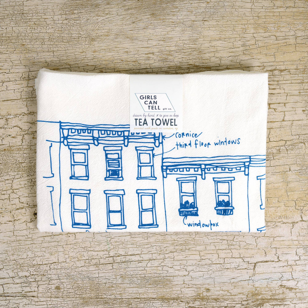 Rowhouses Tea Towel