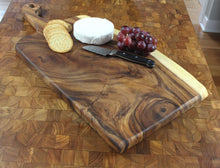 Load image into Gallery viewer, Charcuterie Board - Live Edge - Cutting Board with Handle Extra Large 24x12&quot;
