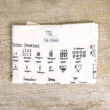 Load image into Gallery viewer, Kitchen Measurements Tea Towel
