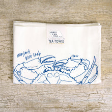 Load image into Gallery viewer, Maryland Blue Crab Tea Towel
